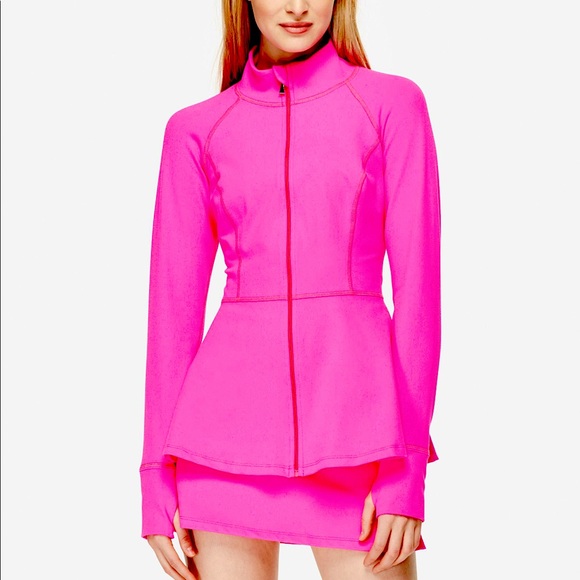 Kate Spade X Beyond Yoga hot pink bow jacket
